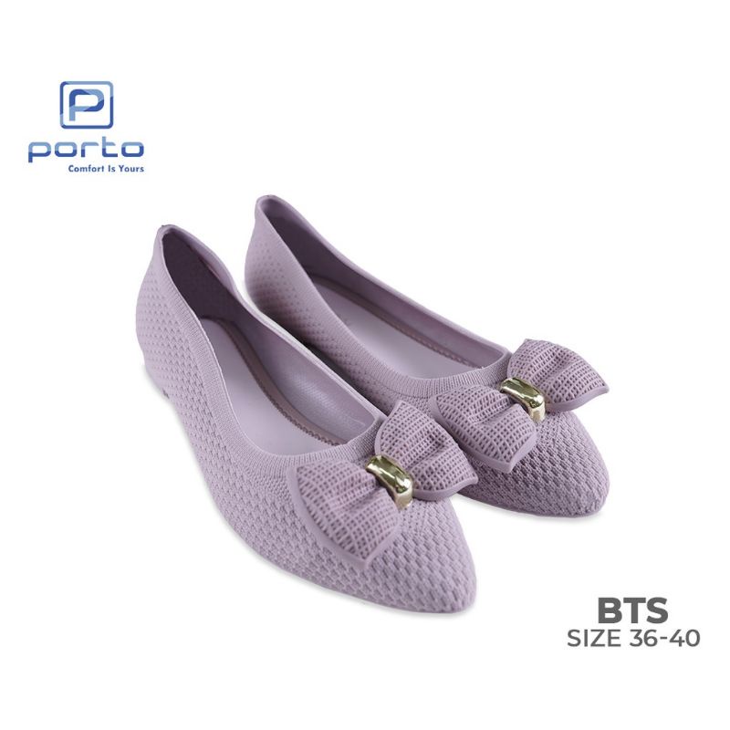 Sepatu karet wanita porto BTS, nyaman, Sepatu jelly perempuan fariasi pita