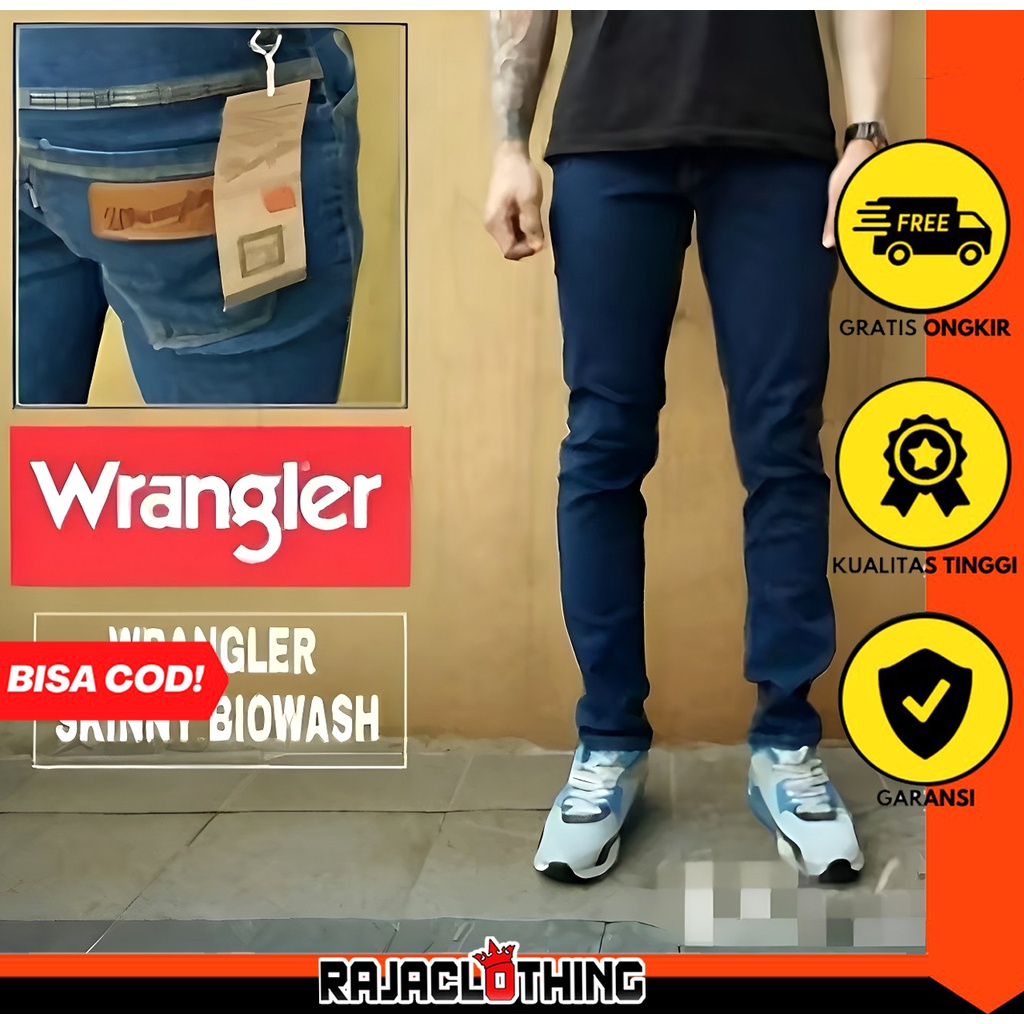 RCL - Celana Jeans Pensil Biowash Skiny Wrangl3r - Celana Jeans Pria Skinny (Slim Fit/Model Pensil) S.M.L.XL 27 s/d 34 / Celana Jeans Pria Skinny (Slim Fit/Model Pensil) Full Biothink Best Seller