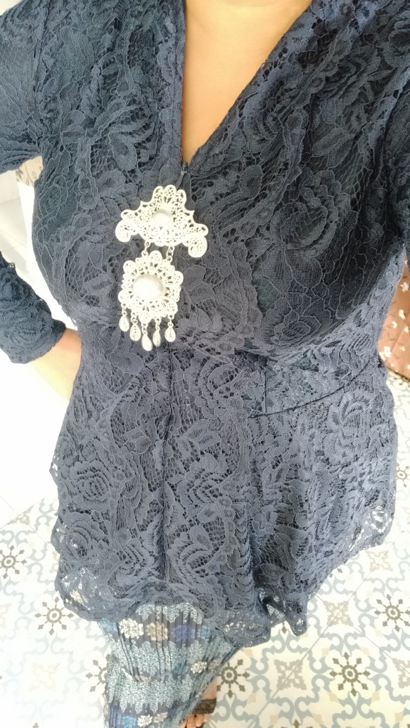 Couple Babydoll Long Hand Melati Silver/brukat/sarimbit