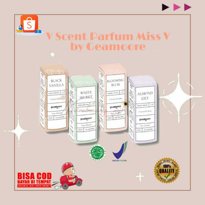 (Ready) V scent Parfume Kewanitaan by Geamoore | Vscent Parfume Miss V Geamoore 3ml BPOM