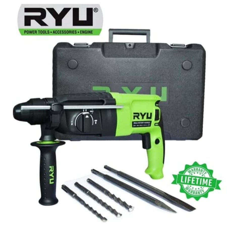 Mesin Bor Beton Bobok SDS Plus RYU RRH 26 Hammer RYU RRH26 TEKIRO