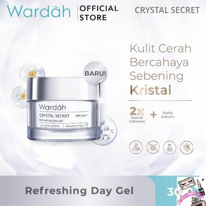 ☃Cutezz_Ching1☃Wardah Crystal Secret Refreshing Day gel 30g