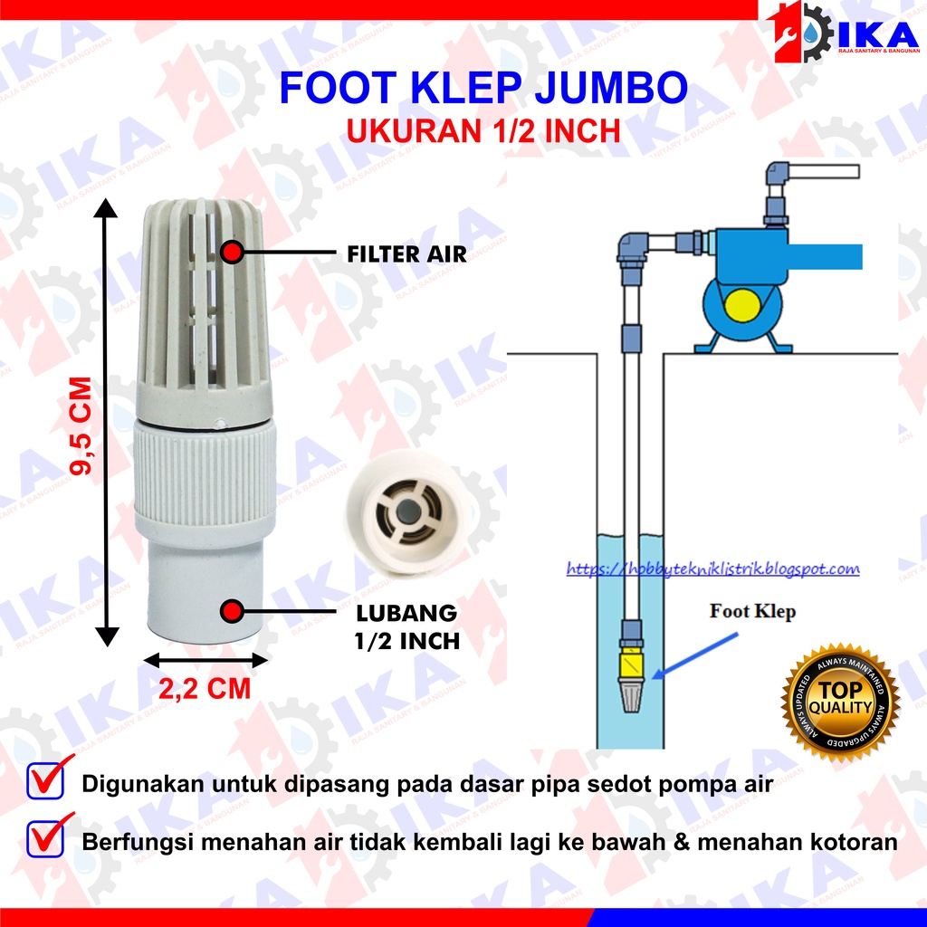 foot klep jumbo 3/4&quot; 1/2&quot; 1&quot;  footklep jumbo saringan pompa air bawah tanah 3/4 Foot klep Jumbo 1&quot; foot Valve 1 inch Footklep Foot klep jumbo 1/2&quot; Foot Valve 1/2 inchi footklep