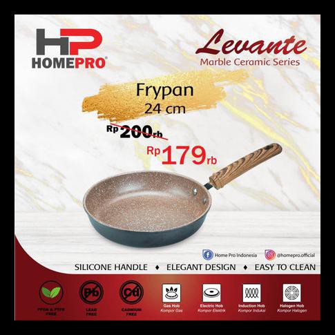 Cuci Gudang Home Pro Ceramic Frypan Wajan Anti Lengket Keramik 24 Cm - Grill Pan