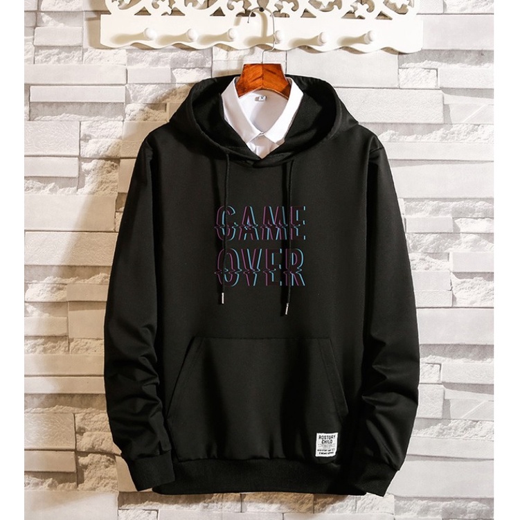 HipNop GAME OVER SWEATER HOODIE PRIA JUMPER POLOS VARIASI SELETING PAKAIAN COWOK COWO