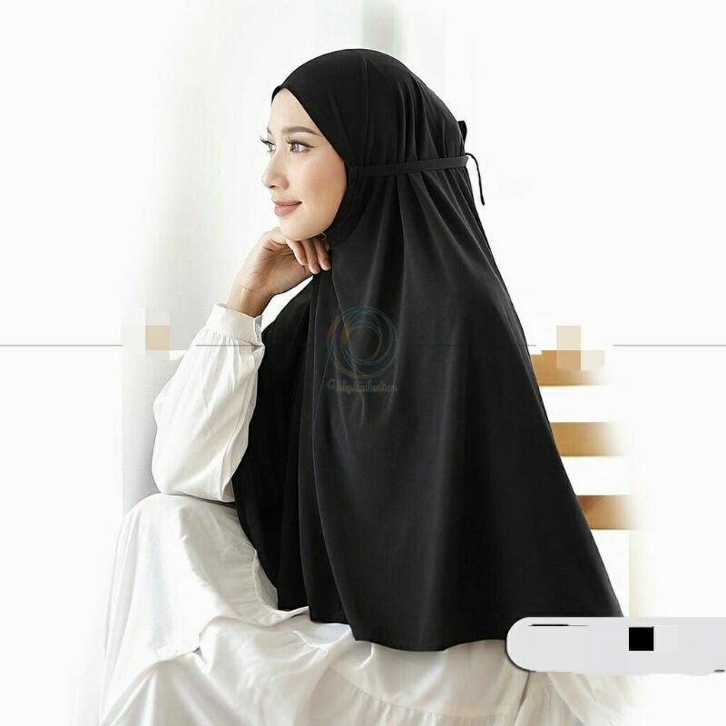 Hijab Bergo Jersey Premium High Quality Non Pet hijab instan ukuran L Hijab Instan (Free pengait masker)