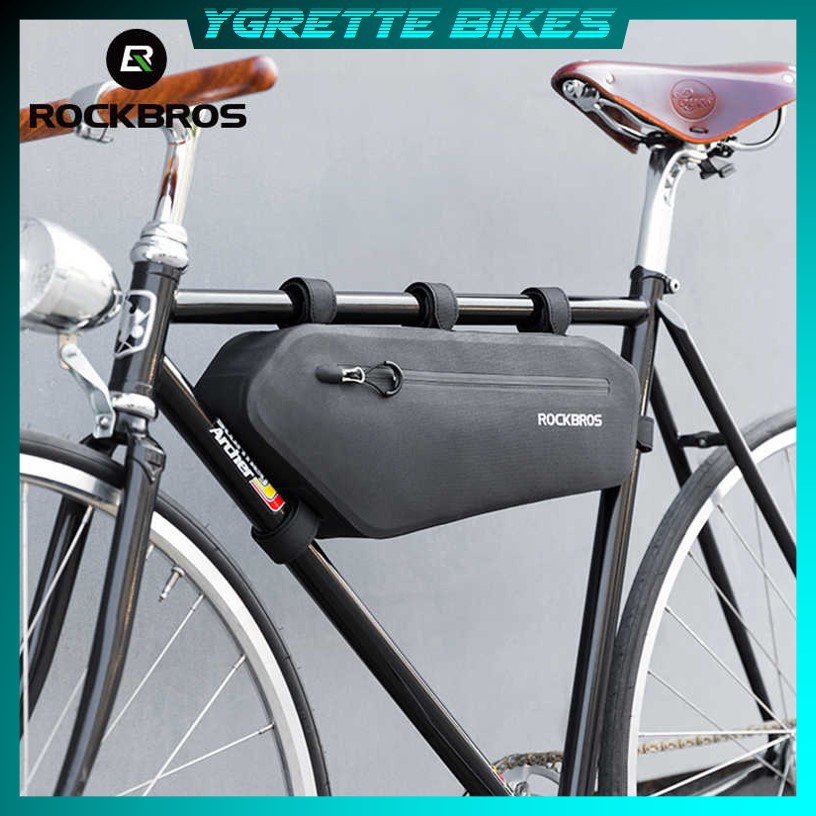 YGRETTE - Rockbros Tas Sepeda Frame Segitiga Waterproof Bike Bag Top Down Tube Bag triangle