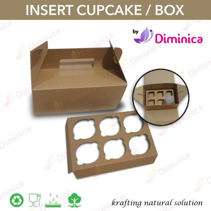 

BARU Packaging Box Cake, Box Cupcake, Box Inner set, Box Polos Murah uk23cm - 4cup