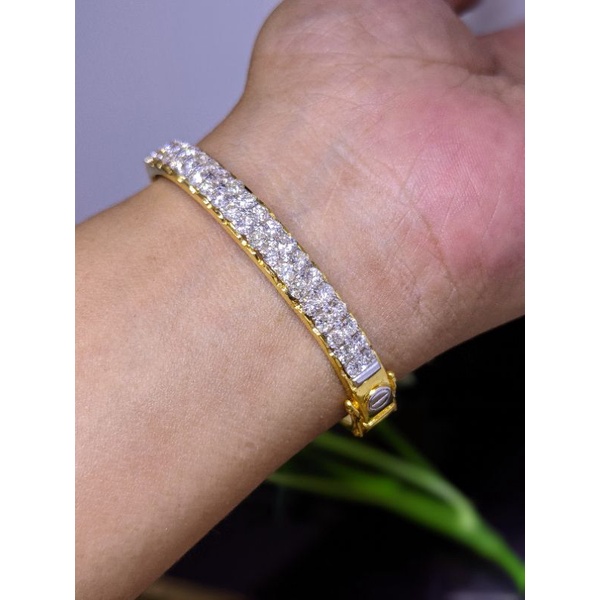 GELANG EMAS BERLIAN EROPA ASLI SERTIFIKAT