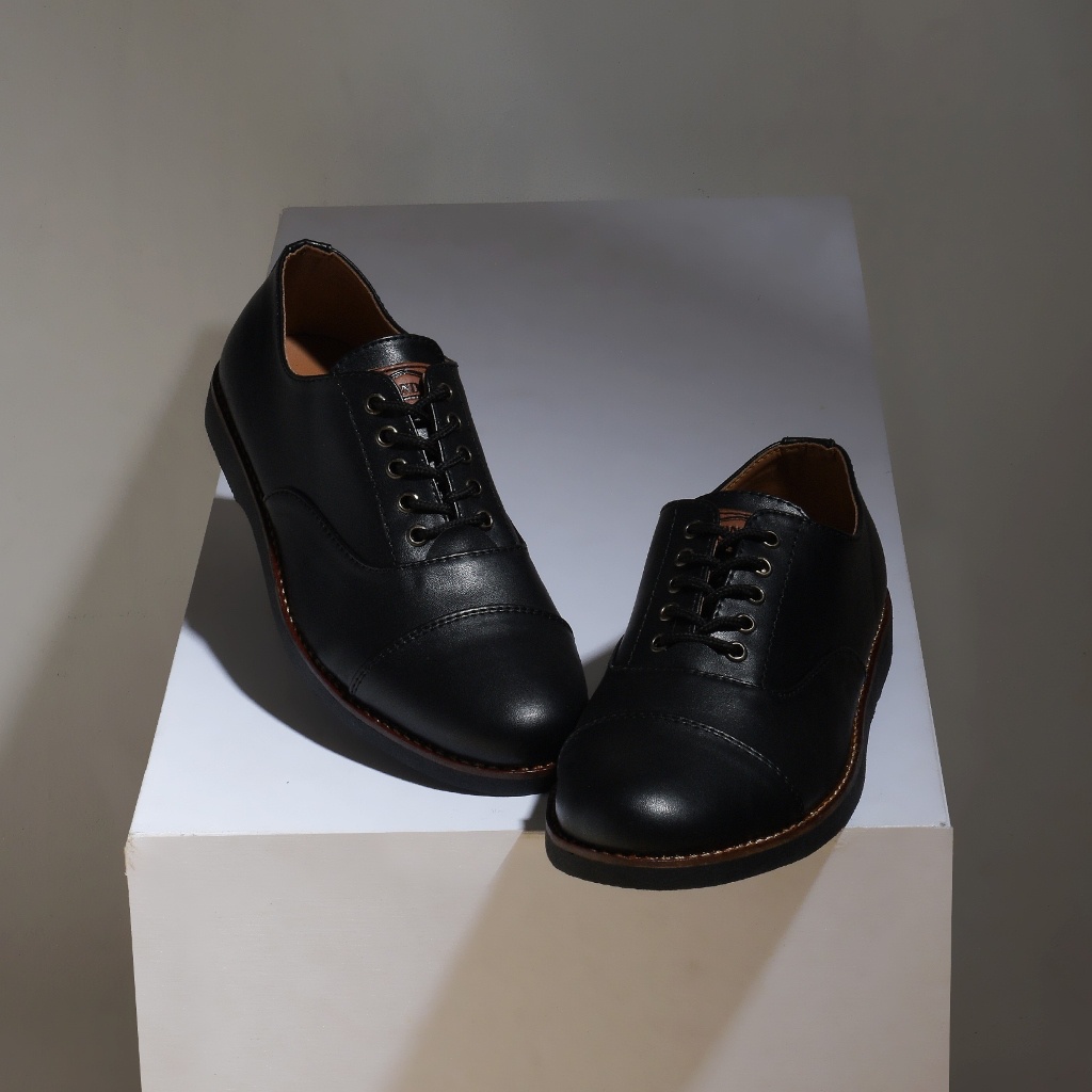 OXFORD BROWN ORIGINAL x MONDAY Sepatu Formal Coklat Tali Pria Pantofel Kerja Kantor Dinas Resmi Kantoran Pesta Undangan Wedding Kondangan Nikah Kuliah Modern Casual Derby Semi Kulit Premium Men Footwear Big Size Jumbo Ukuran Besar 44 Keren Terbaru Branded