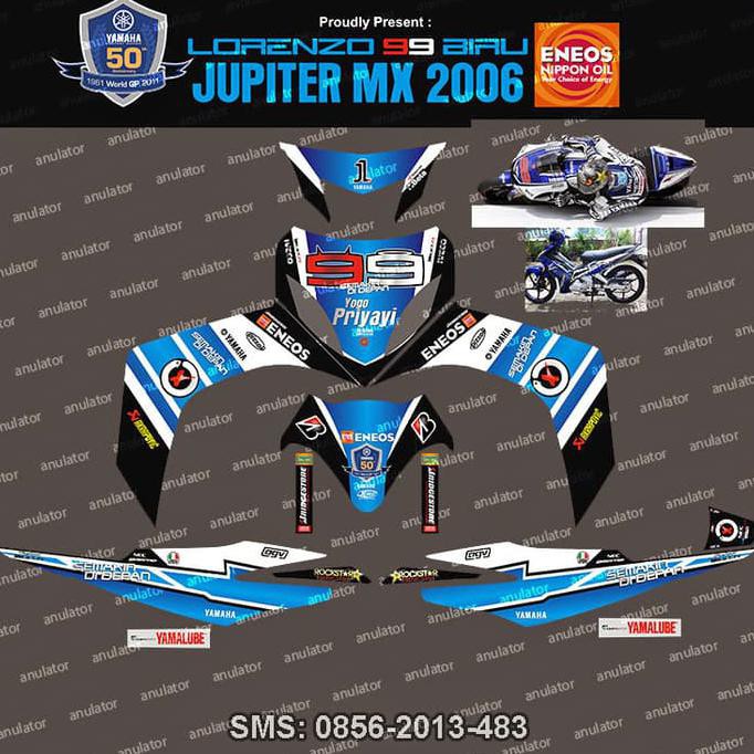 Stiker Striping Yamaha Jupiter Mx 2006 Lorenzo Spec A Terbaik