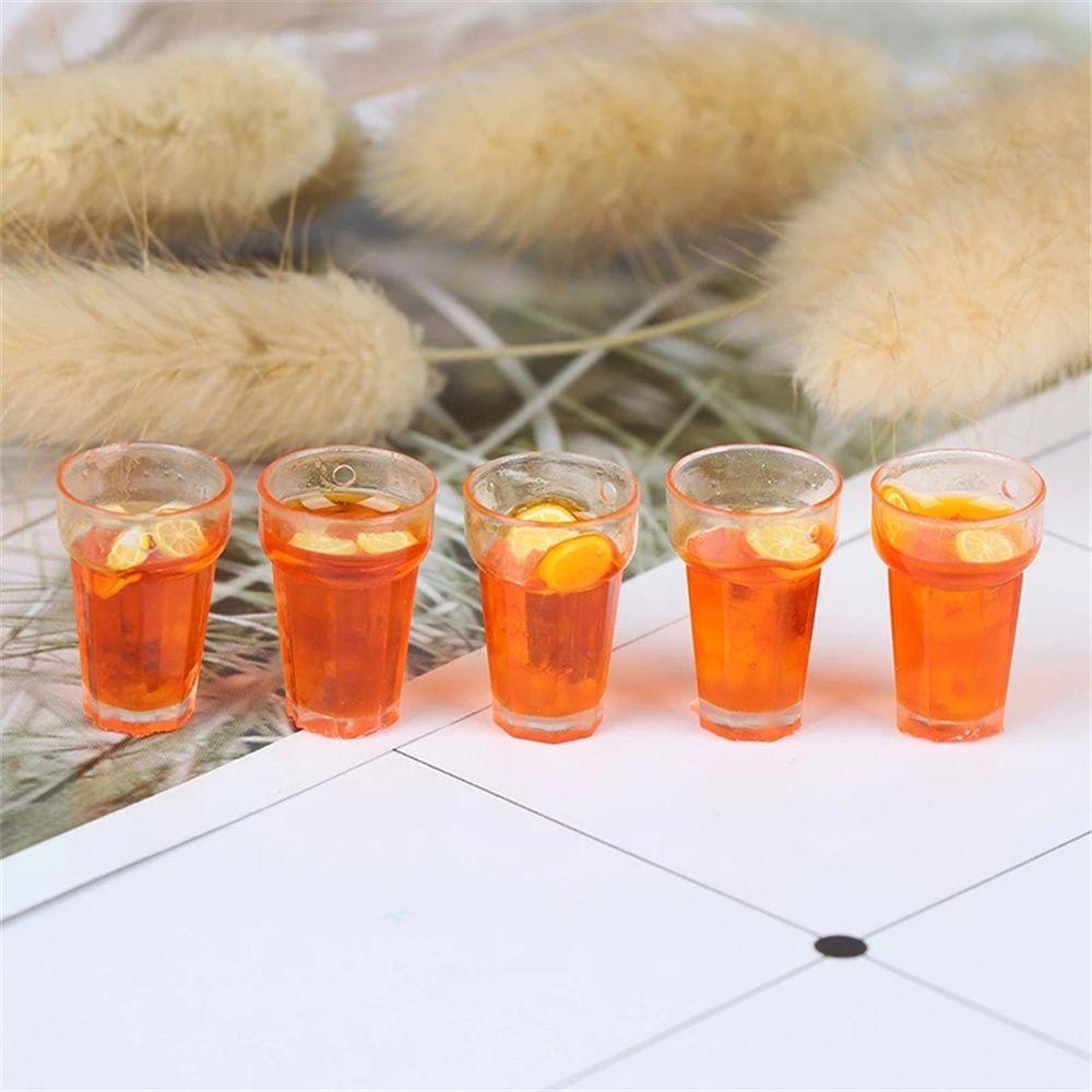 Lanfy Simulasi Makanan Lemon Teh DIY Craft Mini Decor Model Mainan Klasik Mainan Dekorasi Adegan Rumah Mainan Minuman Model Mainan