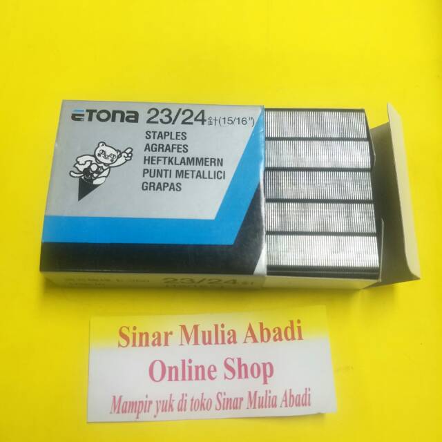 

Isi Stapler Staples 23/24 atau 1224 Etona per kotak