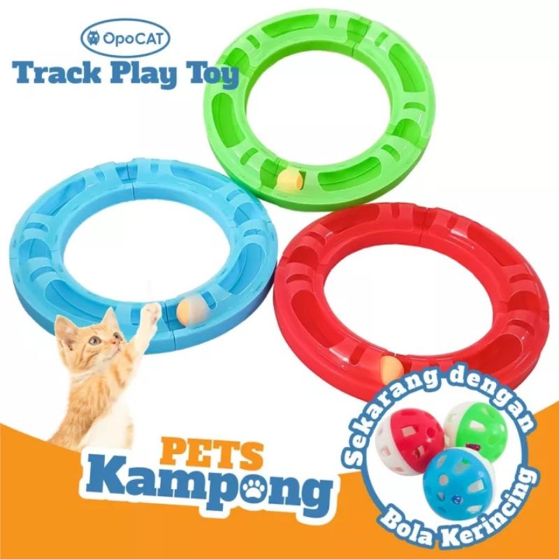 Mainan Kucing Opocat Track Play Toy bola circuit roller