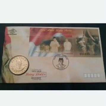 SHP Perangko Indonesia Satu Abad Bung Hatta Medali 2002