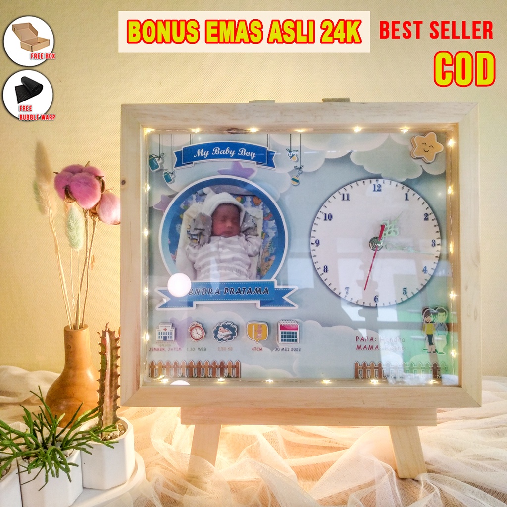 BIOBATA BAYI KADO BAYI FRAME BIO LAHIR BAYI PAJANGAN FOTO PIGORA FOTO