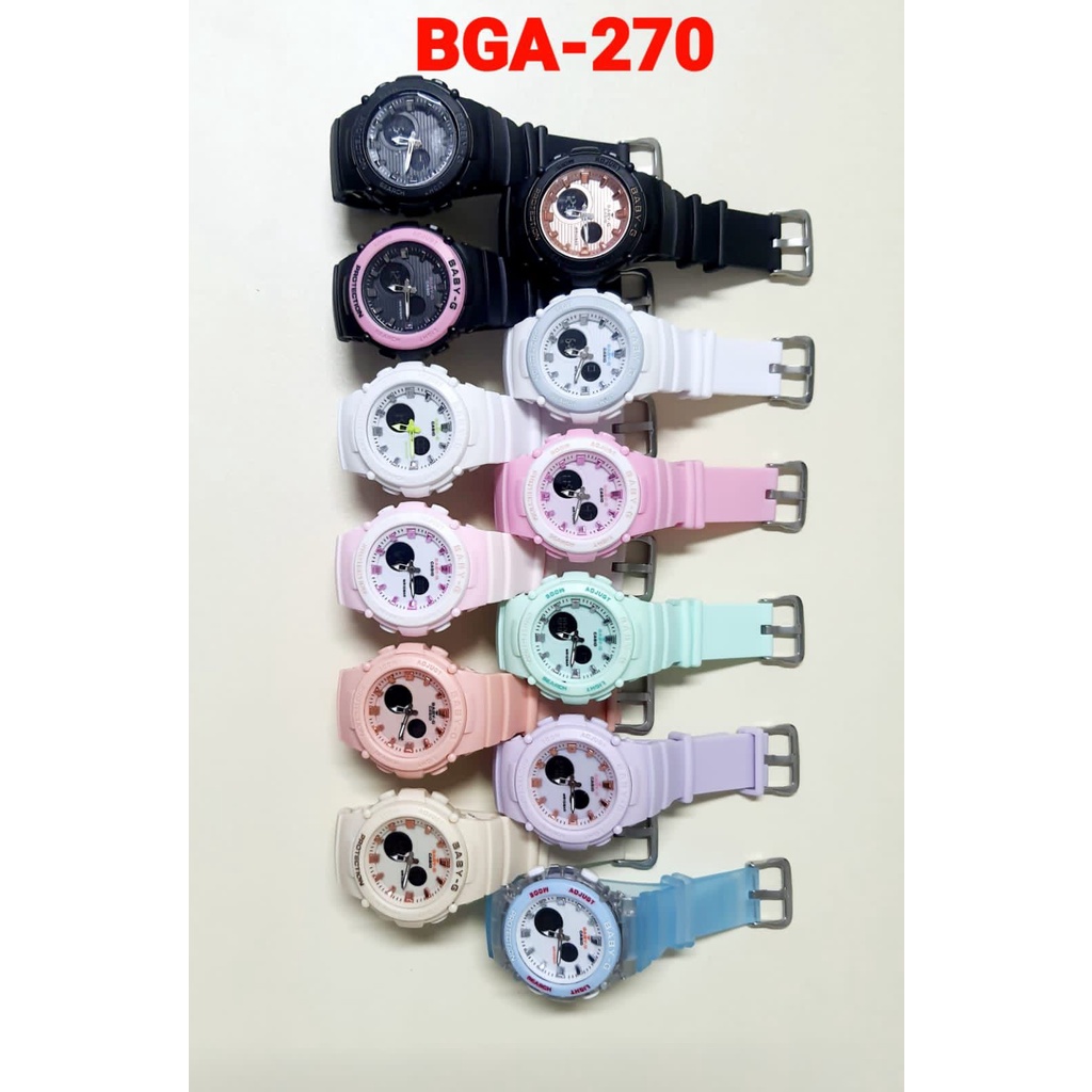 NEW !!!!! Terbaru Jam Tangan Wanita BABY-G CASIO BGA 270 DUAL TIME / JAM TANGAN WANITA TERBARU