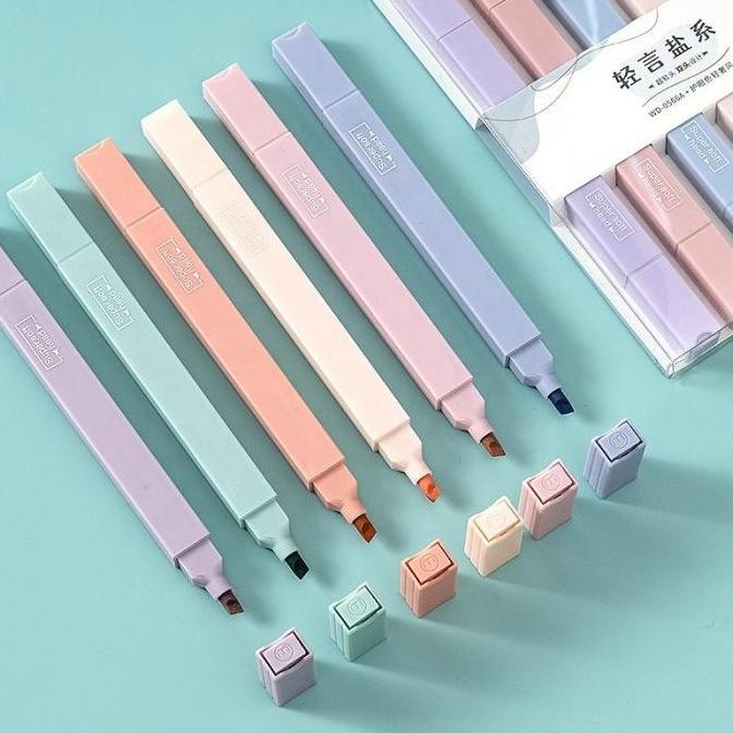 

Office & Stationery | Alat Tulis | Best Kyuka Highlighter Pen Set Marker 2 In 1 Pastel Untuk Alat Tulis | Best Seller