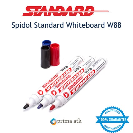 

SPIDOL STANDARD WHITEBOARD MARKER TINTA TIDAK LUNTUR WARNA HITAM BIRU MERAH MARKING MURAH W88