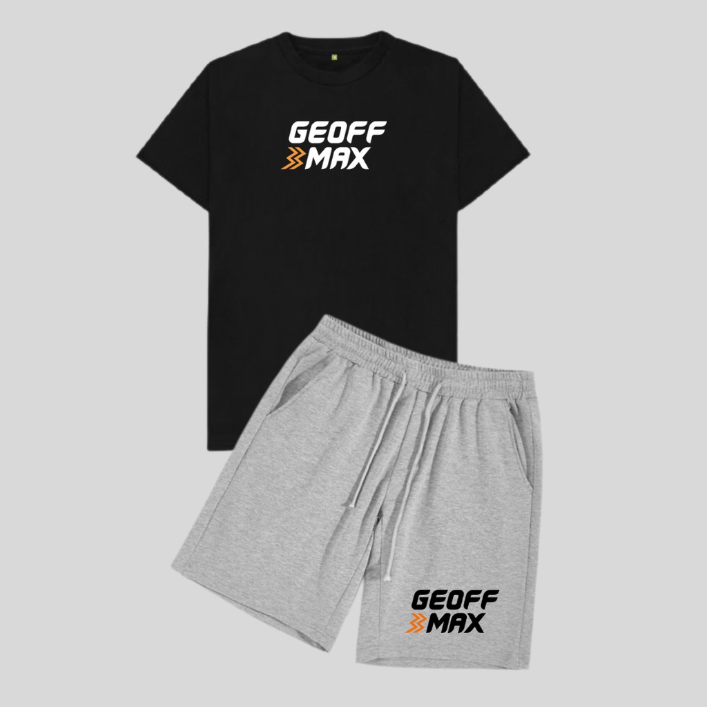 Clothing May - 1 Set Kaos Boxer Geoff Max 1 Set One Set Oneset Satu Pasang Satu Setel Fashion Sepasang Kaos Koas Set Boxer Distro Kekinin T Shirt Tshirt T-Shirt Premium Murah Unisex Sablon Dtf Murah Celana Pria Pendek Tali Kolor Bokser