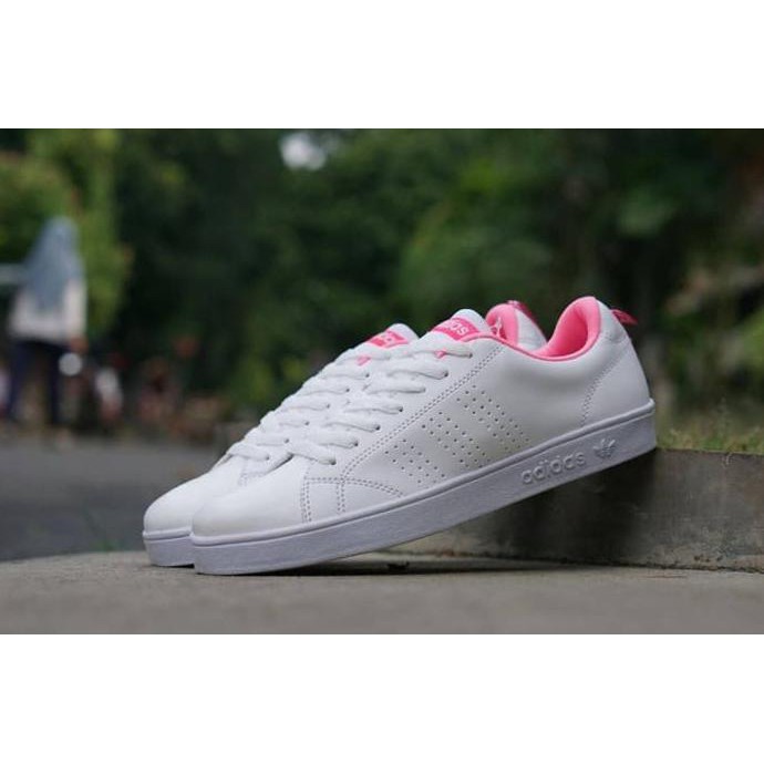 TERMURAH Adidas Advantage Import size 36 - 40 sepatu wanita full white putih - Putih, 36 SNEAKERS