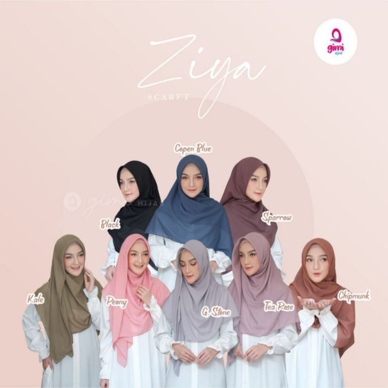 (NEW COLOR) HIJAB SEGI EMPAT ZIYA SCARF  BY GIMI HIJAB