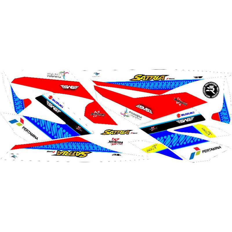 STRIPING SATRIA FU FI MANDALIKA VARIASI / STICKER VARIASI MOTOR SATRIA FU INJEKSI PETAMINA
