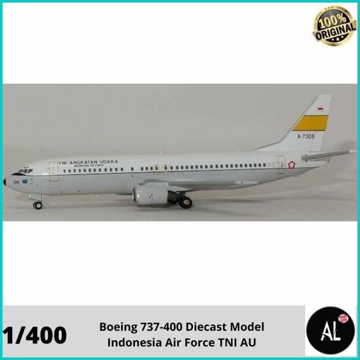 Al Miniatur Pesawat 1/400 Boeing 737-400 Indonesia Tni Au By Panda Model