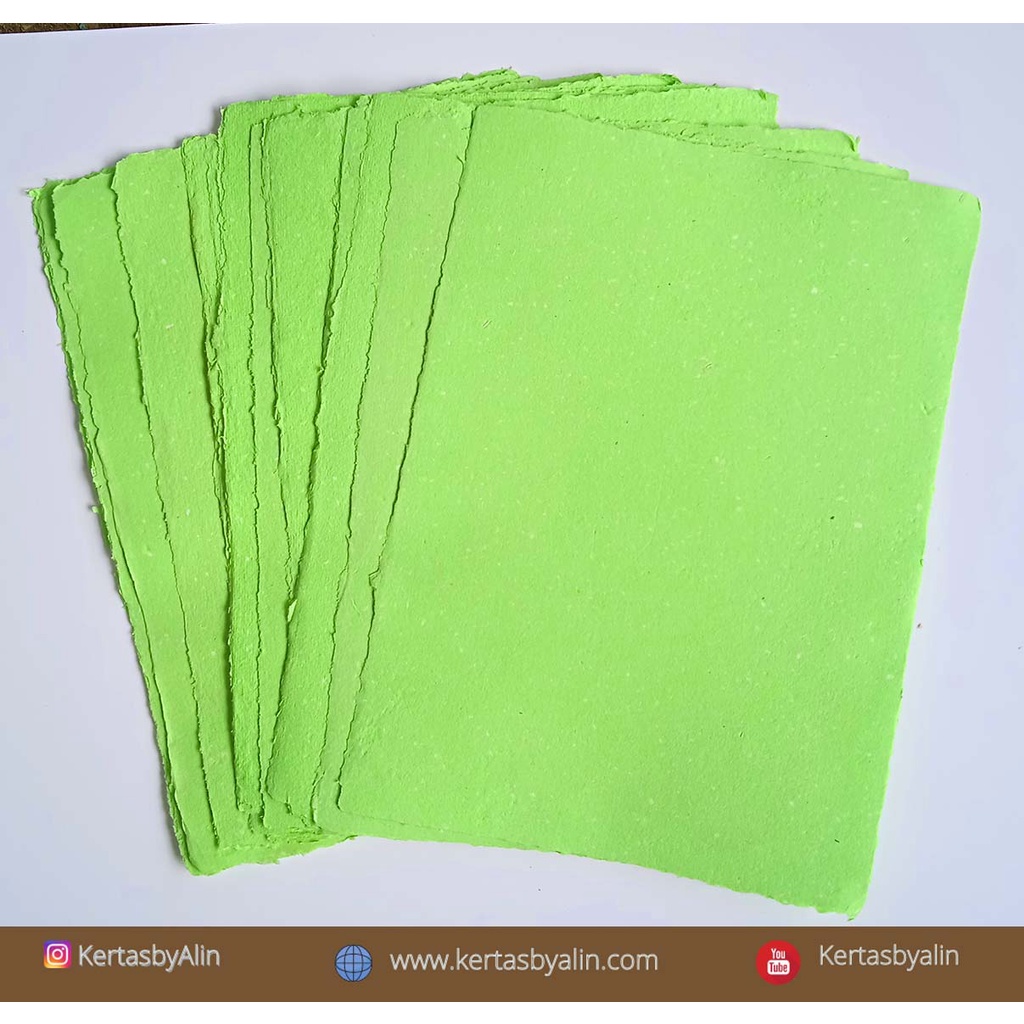 

Kertas Daur Ulang Warna Lime Green Ukuran A5