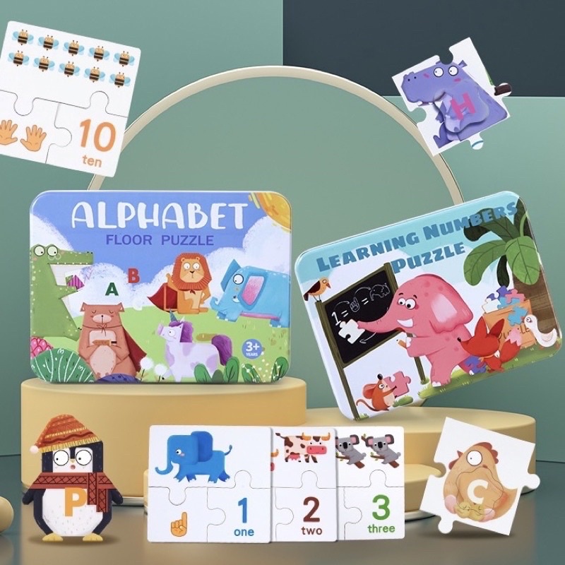 learning Alphabeth number floor puzzle puzzle angka huruf learning while playing