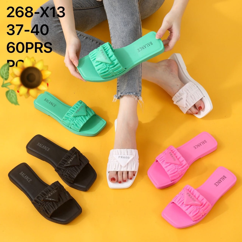 Sandal Karet Jelly Wedges Wanita import Model Terbaru Original Kekinian by AGUNG STYLE Balance 268-X13