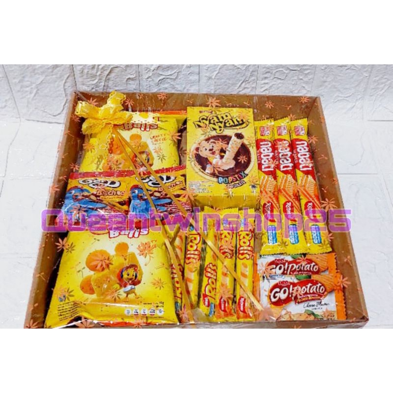 

PAKET HAMPERS SNACK/PARCEL SNACK CUSTOM WARNA