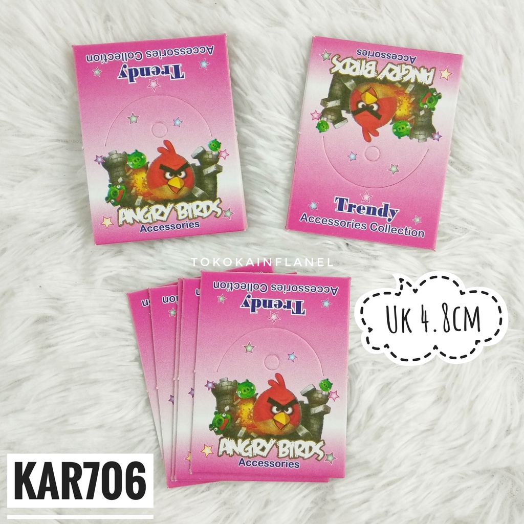 

KAR (Hang Tag) Angry Birds Pink lebar 4.8cm (Per Lusin) KAR706