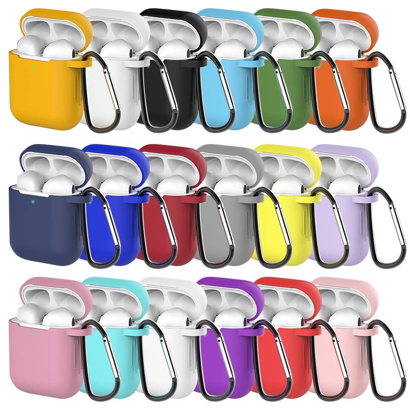 Casing Pelindung Bahan Silikon Untuk Apple Airpods 1 / 2 / 1