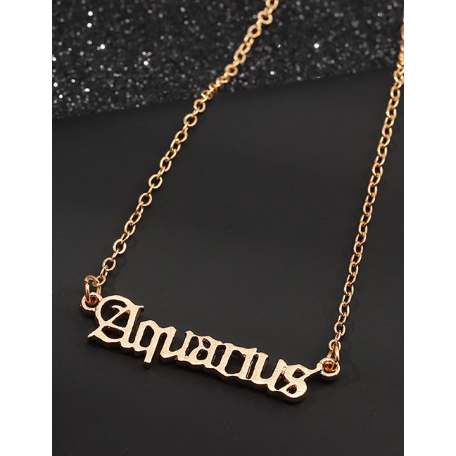 LRC Kalung Zodiak Fashion Golden Letter Necklace D63082