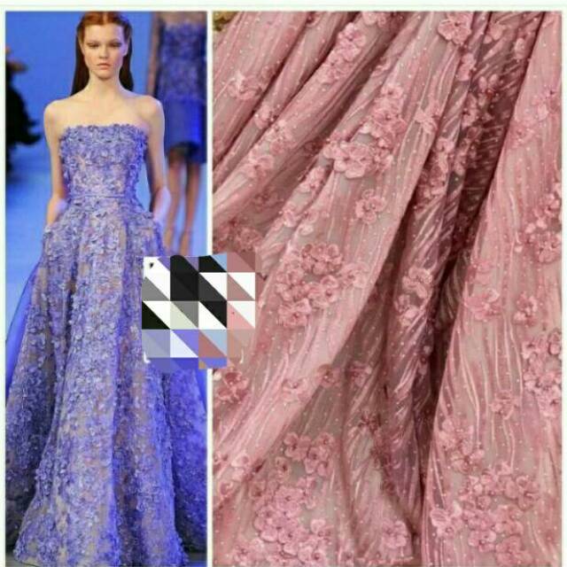 TILLE 3D PAYET/ TILLE SALUR/ BAHAN KEBAYA