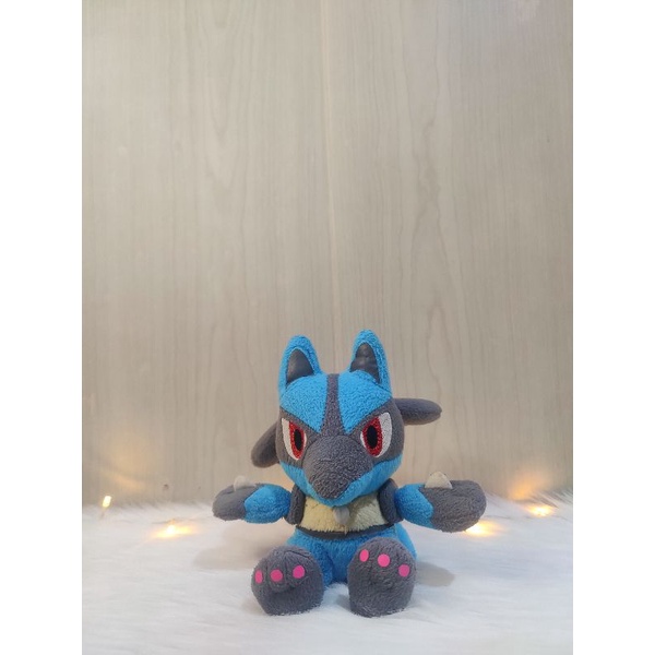 Boneka Pokemon Lucario Chibi Sitting - Banpresto