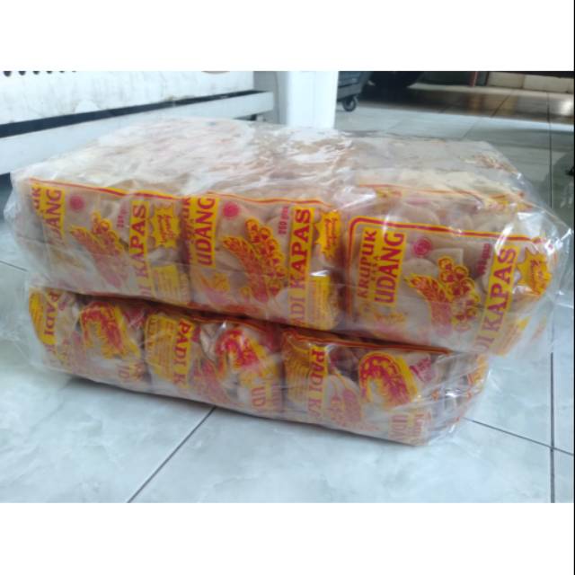Kerupuk / krupuk udang cap padi kapas asli indramayu kemasan 1 bal isi 20 bungkus