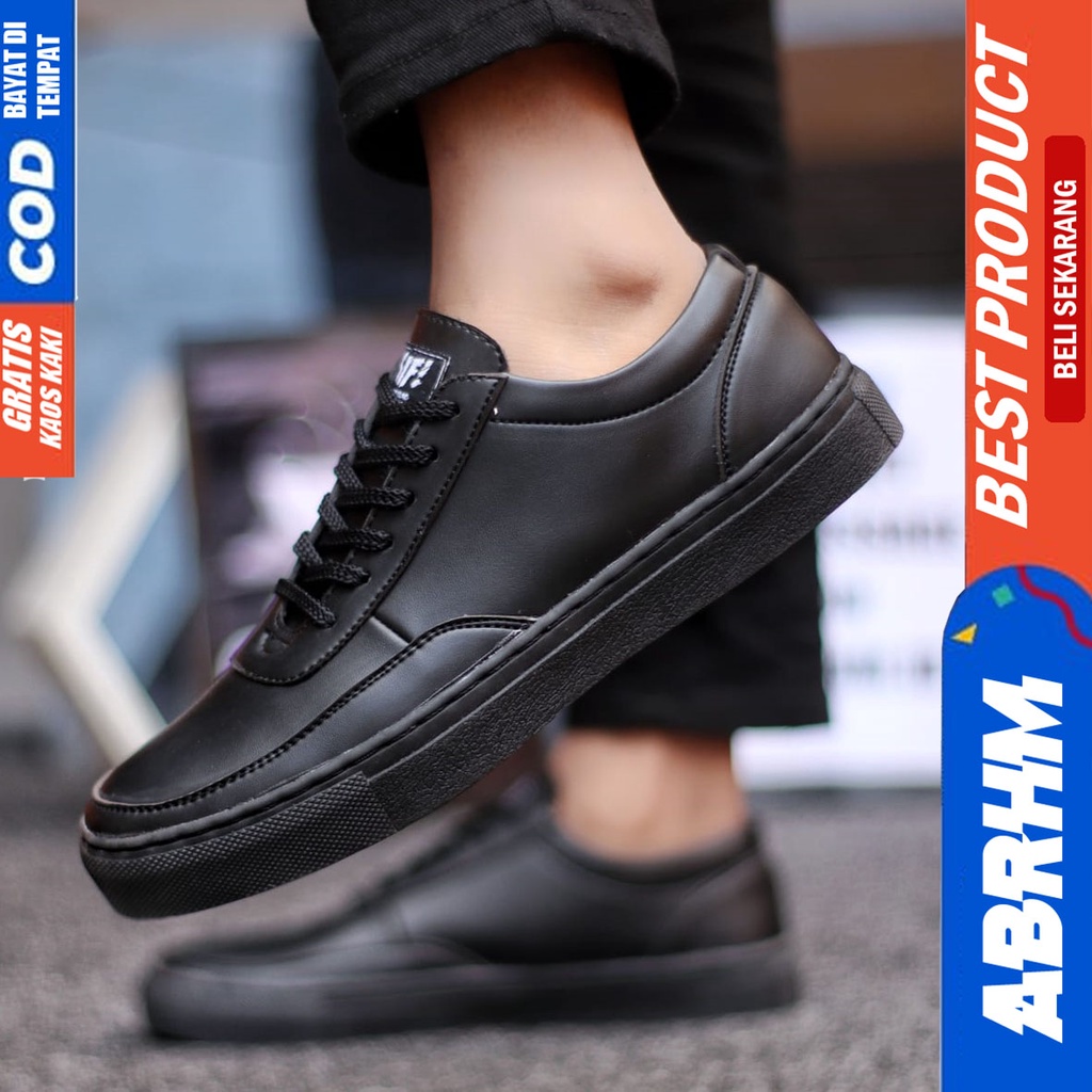 Abrhm Rover - Sepatu Formal Pantofel Pria Kerja Hitam