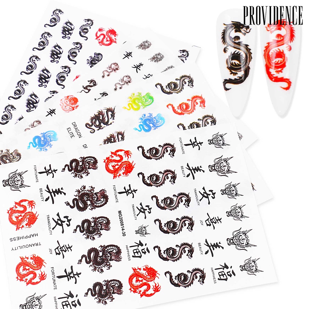 Providence Chinese Waterproof Dragon Pattern Nail Art Adhesive Sticker Decal Manicure Decor