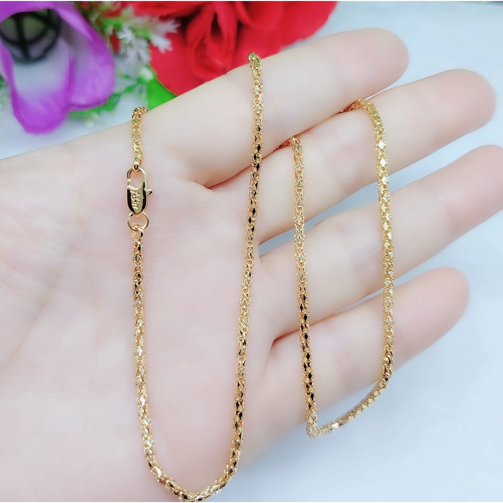 Kalung  Lapis Emas Perhiasan Fashion (PANJANG45CM)