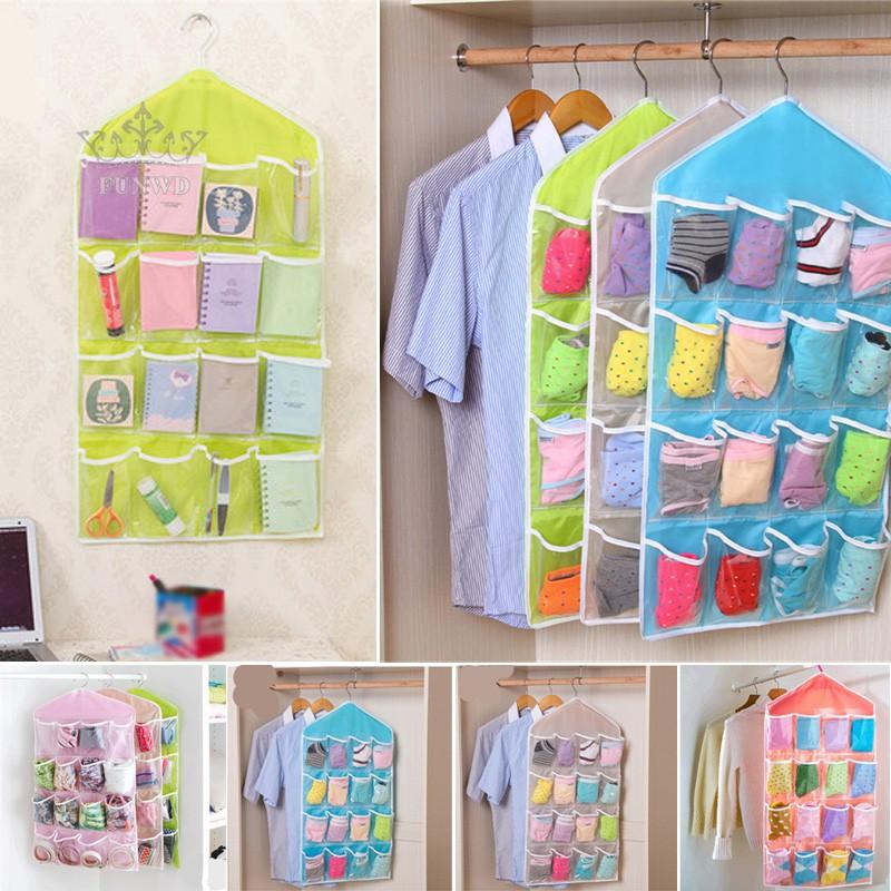 Bayar Di Tempat 16 Pockets Clear Over The Door Hanging Bag Shoe Rack Hanger Storage Organizer Shopee Indonesia