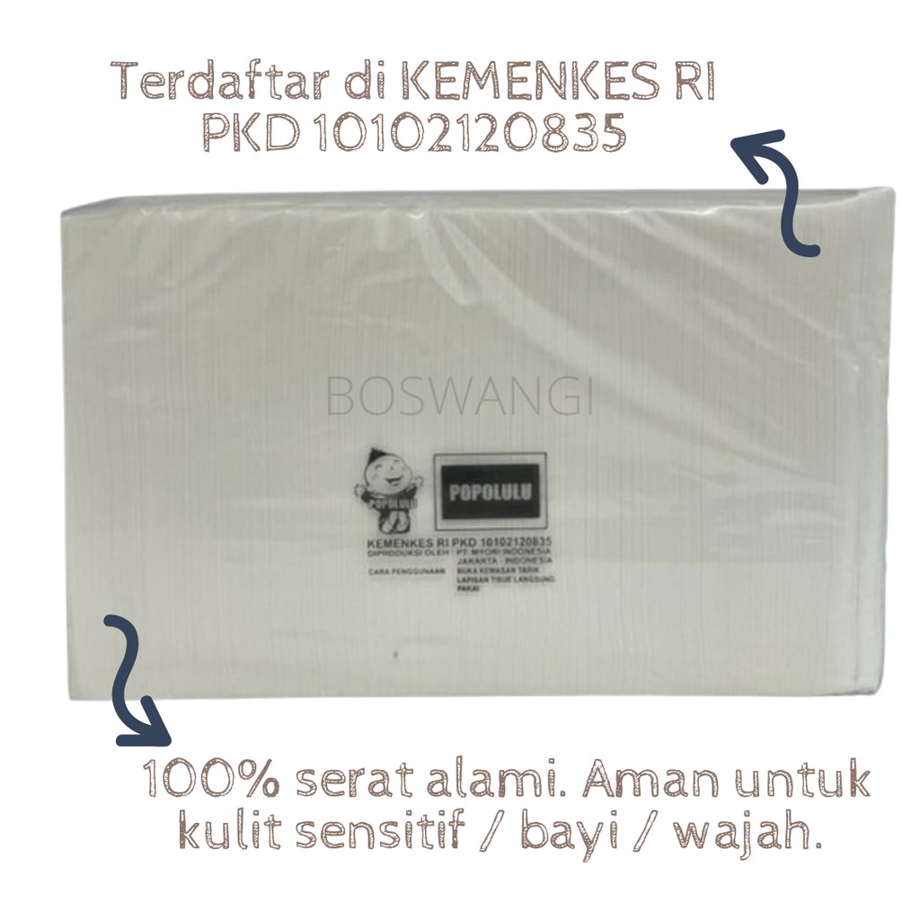TISSUE WAJAH POPOLULU 1000gram 2ply / FACIAL TISSUE / PREMIUM FACIAL TISSUE / TISSUE SERBAGUNA-2