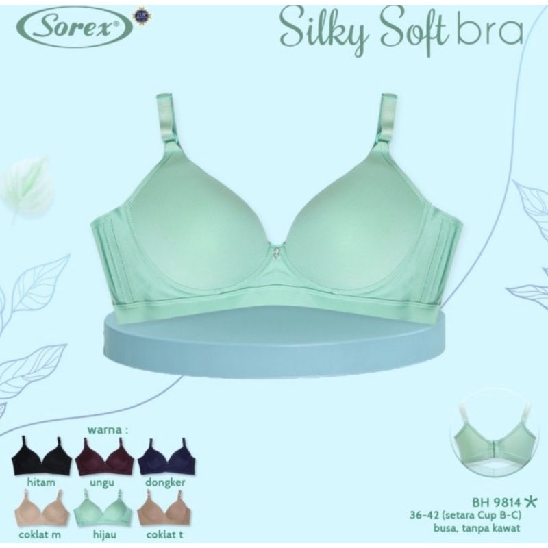 Sorex Bra Silky Soft 9814 Setara Cup B-C/BH Busa Tanpa Kawat