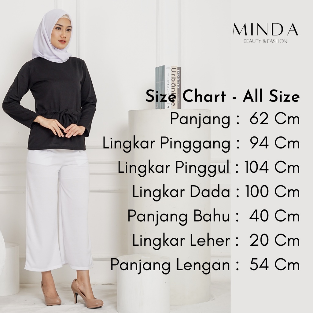 Baju Wanita Tops Saved Blouse Hanin Minda All Size