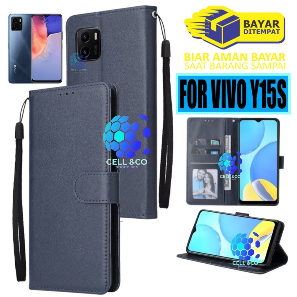 Flip cover VIVO Y15S Flip case buka tutup kesing hp casing flip case leather wallet VIVO Y15S