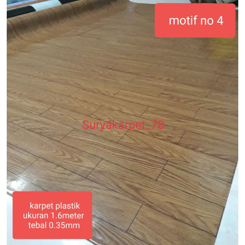 Karpet plastik lebar 160cm tebal 0.35mm di jual per 1 meter