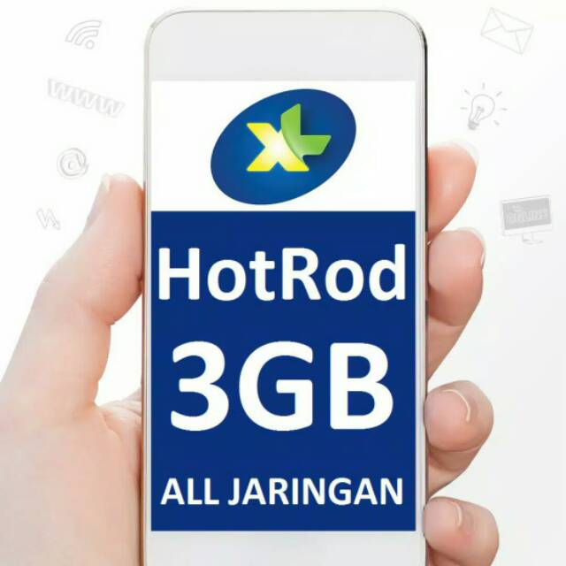 KUOTA DATA INTERNET XL HOTROD 3GB (2G/3G/4G) 24 JAM