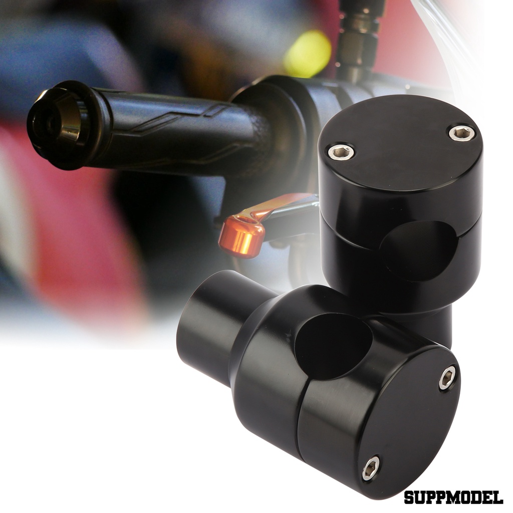 Spm 2pcs Klem Peninggi Stang Motor Portable Anti Oksidasi Warna Hitam Ukuran 25mm