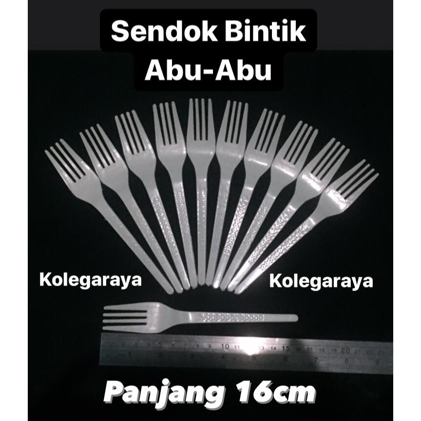 SENDOK GARPU PLASTIK PANJANG ISI 100 PCS